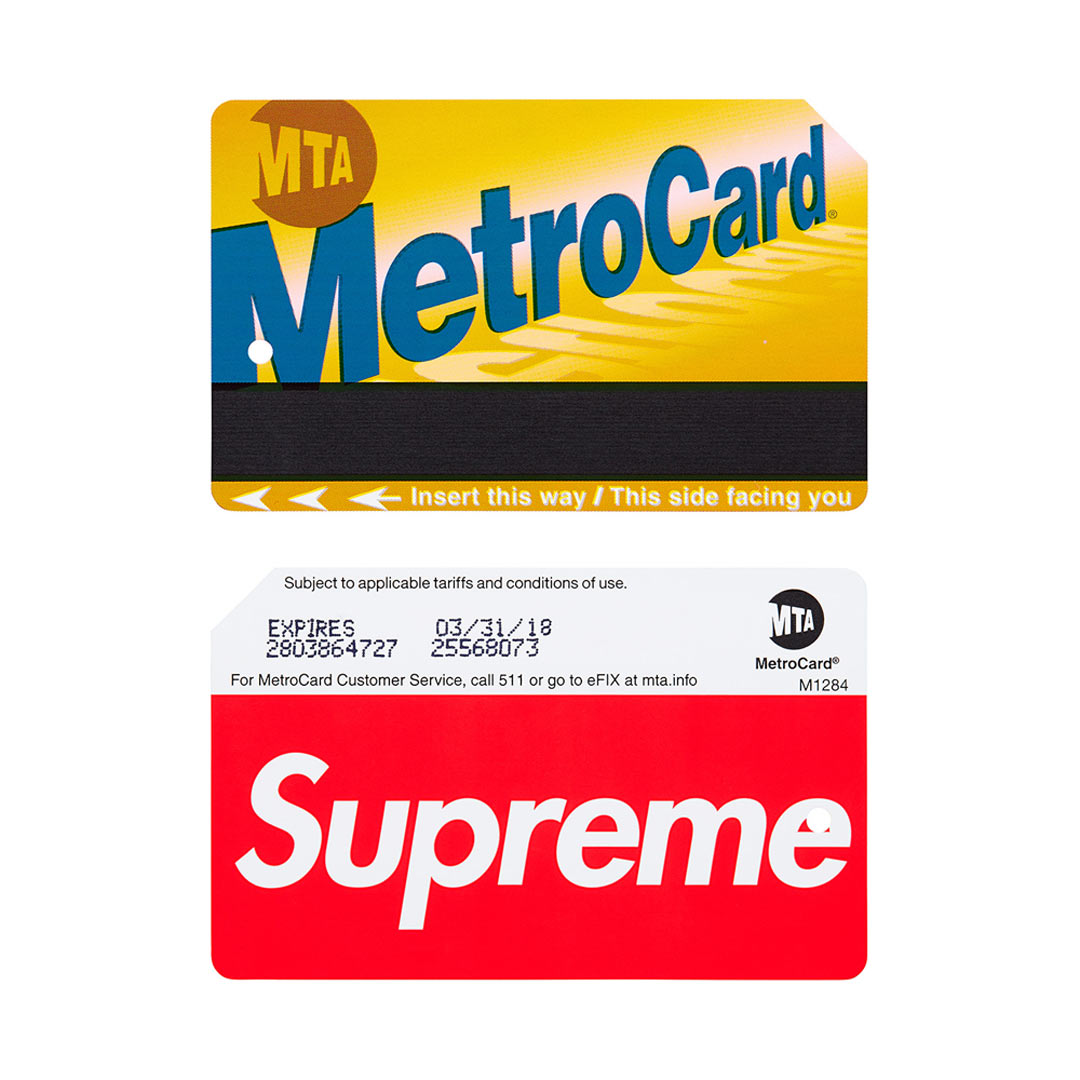 supreme 又搞事情,联名纽约地铁推出限量地铁卡